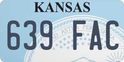 KS license plate 639FAC