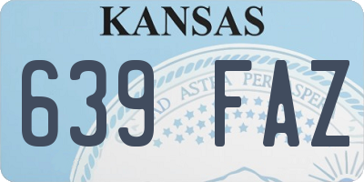 KS license plate 639FAZ