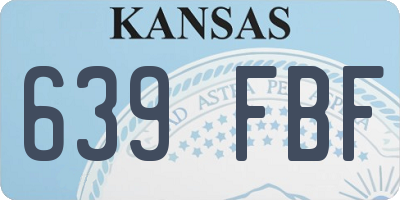 KS license plate 639FBF