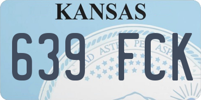 KS license plate 639FCK