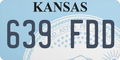KS license plate 639FDD