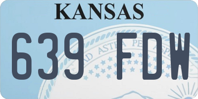 KS license plate 639FDW