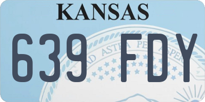 KS license plate 639FDY