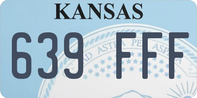 KS license plate 639FFF