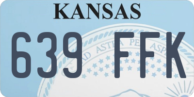 KS license plate 639FFK