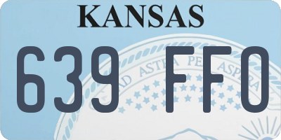 KS license plate 639FFO