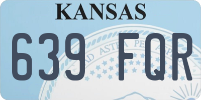 KS license plate 639FQR