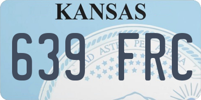 KS license plate 639FRC