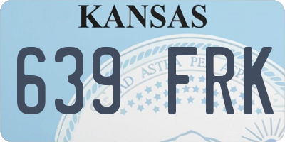 KS license plate 639FRK