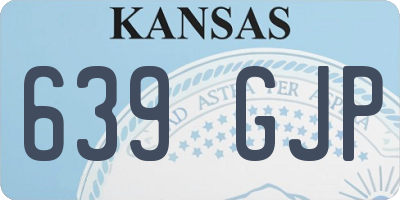 KS license plate 639GJP