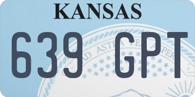 KS license plate 639GPT