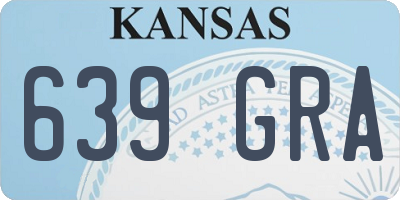 KS license plate 639GRA