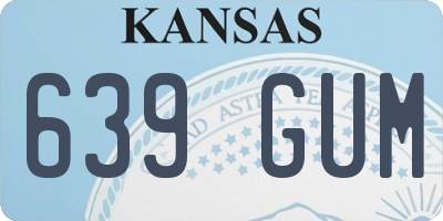 KS license plate 639GUM
