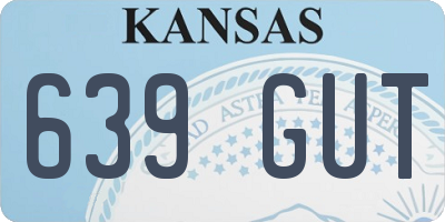KS license plate 639GUT
