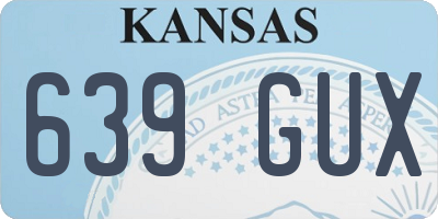KS license plate 639GUX