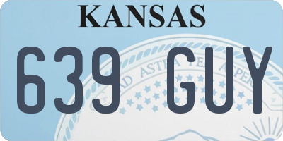 KS license plate 639GUY
