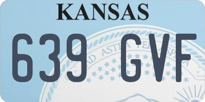 KS license plate 639GVF