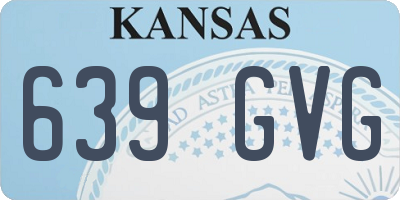 KS license plate 639GVG