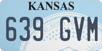 KS license plate 639GVM