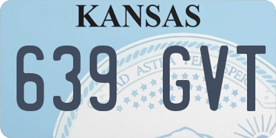 KS license plate 639GVT