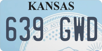 KS license plate 639GWD