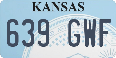 KS license plate 639GWF