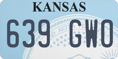 KS license plate 639GWO