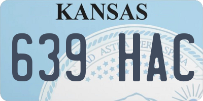 KS license plate 639HAC