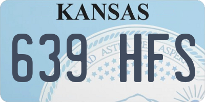 KS license plate 639HFS