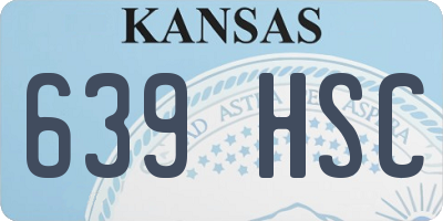 KS license plate 639HSC