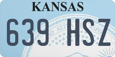 KS license plate 639HSZ