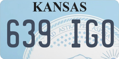 KS license plate 639IGO