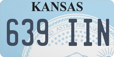 KS license plate 639IIN