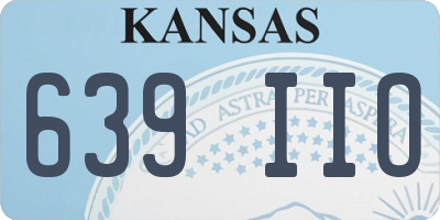 KS license plate 639IIO