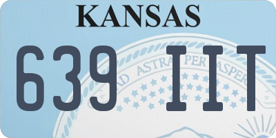 KS license plate 639IIT