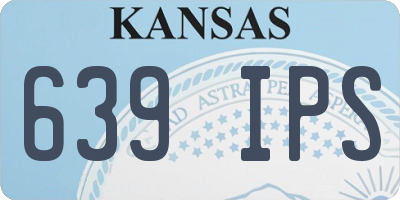 KS license plate 639IPS