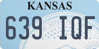 KS license plate 639IQF