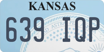 KS license plate 639IQP