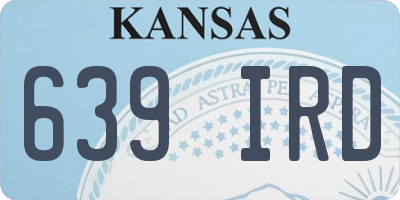 KS license plate 639IRD