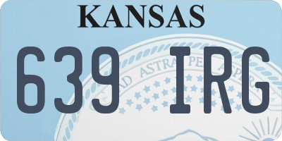 KS license plate 639IRG