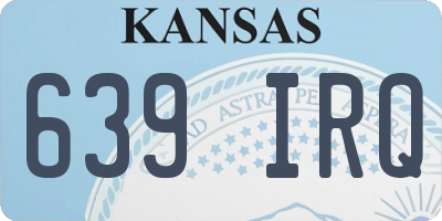 KS license plate 639IRQ
