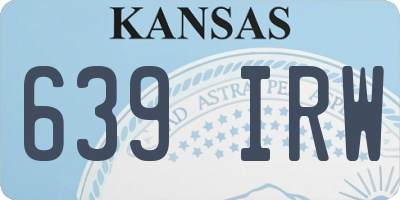 KS license plate 639IRW