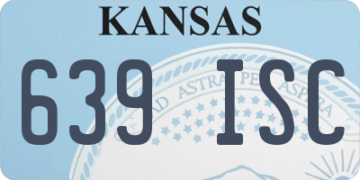 KS license plate 639ISC