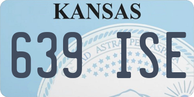 KS license plate 639ISE