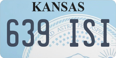 KS license plate 639ISI