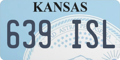 KS license plate 639ISL