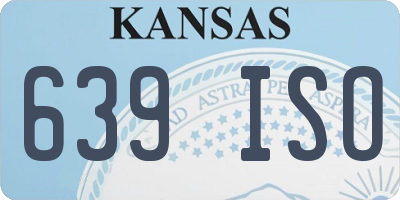 KS license plate 639ISO