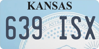 KS license plate 639ISX