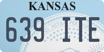 KS license plate 639ITE