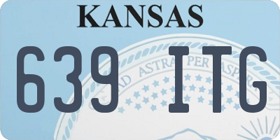 KS license plate 639ITG